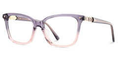 Theo Rectangle Grey Pink Glasses