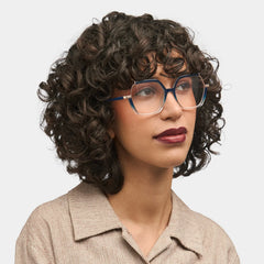 Alexia Square Blue Glasses