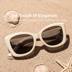 Rosie Cream White Butterfly Sunglasses