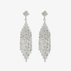 Stylish Tassel Silver Needle Earrings