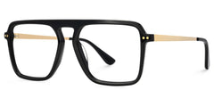 Briannie Aviator Black Glasses