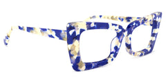 Newell Rectangle Blue-Floral Glasses