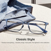 Aubrey Rectangle Blue Glasses