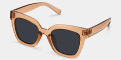 Malcolm Square Beige-Clear Sunglasses