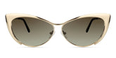 Ellen Cateye Gold Sunglasses