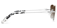 Seth Rectangle Silver Glasses