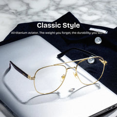 Anderson Aviator Gold Glasses