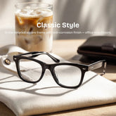 Robert Rectangle Black Glasses