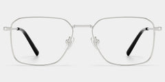 Leah Rectangle Silver Glasses