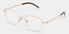 Nicole Rectangle Gold Glasses