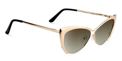 Ellen Cateye Gold Sunglasses