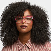 Zerica Square Rose Red Glasses
