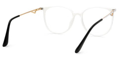 Chanty Round White Glasses