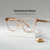 Hailey Square Beige Glasses