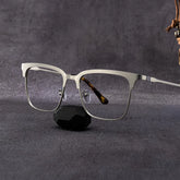 Cleo Browline Silver Glasses