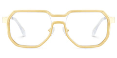 Hype Geometric Gold Glasses
