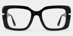Neon Square Black Glasses