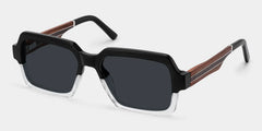 Jack Rectangle Black & Clear Sunglasses