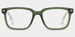 George Rectangle Green Glasses
