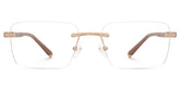Savitrie Rectangle Brown Glasses