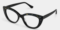 Elora Cat-eye Black Glasses