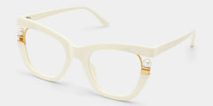 Pearl Cateye White Glasses