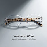 Everly Oval Clear Glasses