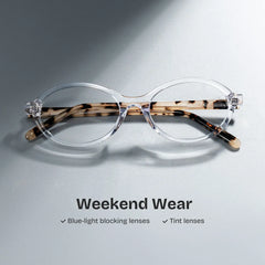Everly Oval Clear Glasses