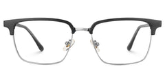 Booker Square Black-Silver Glasses