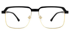 Cherron Browline Black-Gold Glasses