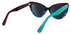 Claudette Cat Eye Blue-Green Sunglasses