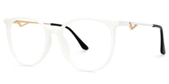 Chanty Round White Glasses