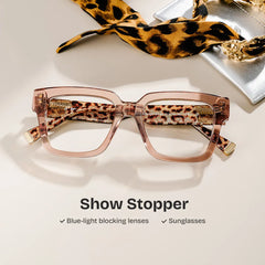 Caius Square Beige Glasses