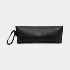 High-Quality Black Leather Eyeglass Case