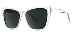 Shanell Butterfly White-Black Glasses