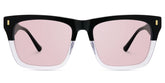 Brookins Rectangle Black Clear Sunglasses