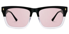 Brookins Rectangle Black Clear Sunglasses