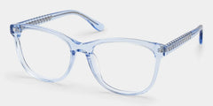 Julia Clear Blue Rectangle Glasses