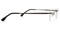 Cetina Rectangle Brown Glasses