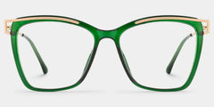 Krystle Square Green Glasses