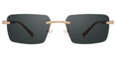 Savitrie Rectangle Brown Glasses
