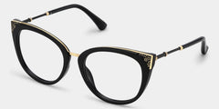 Dalton Cat Eye Black Glasses