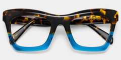 Benitez Square Blue Glasses