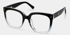 Ebony Square Black Clear Glasses