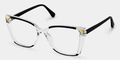 Shelia Butterfly Black Clear Glasses