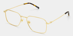 Leah Rectangle Gold Glasses