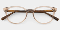 Allison Clear Brown Round Glasses