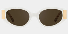 Havana Cat eye White Polarized Sunglasses