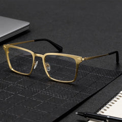 Chaney Rectangle Gold Glasses