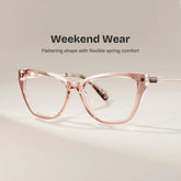 Celeste Beige Cat-eye Glasses